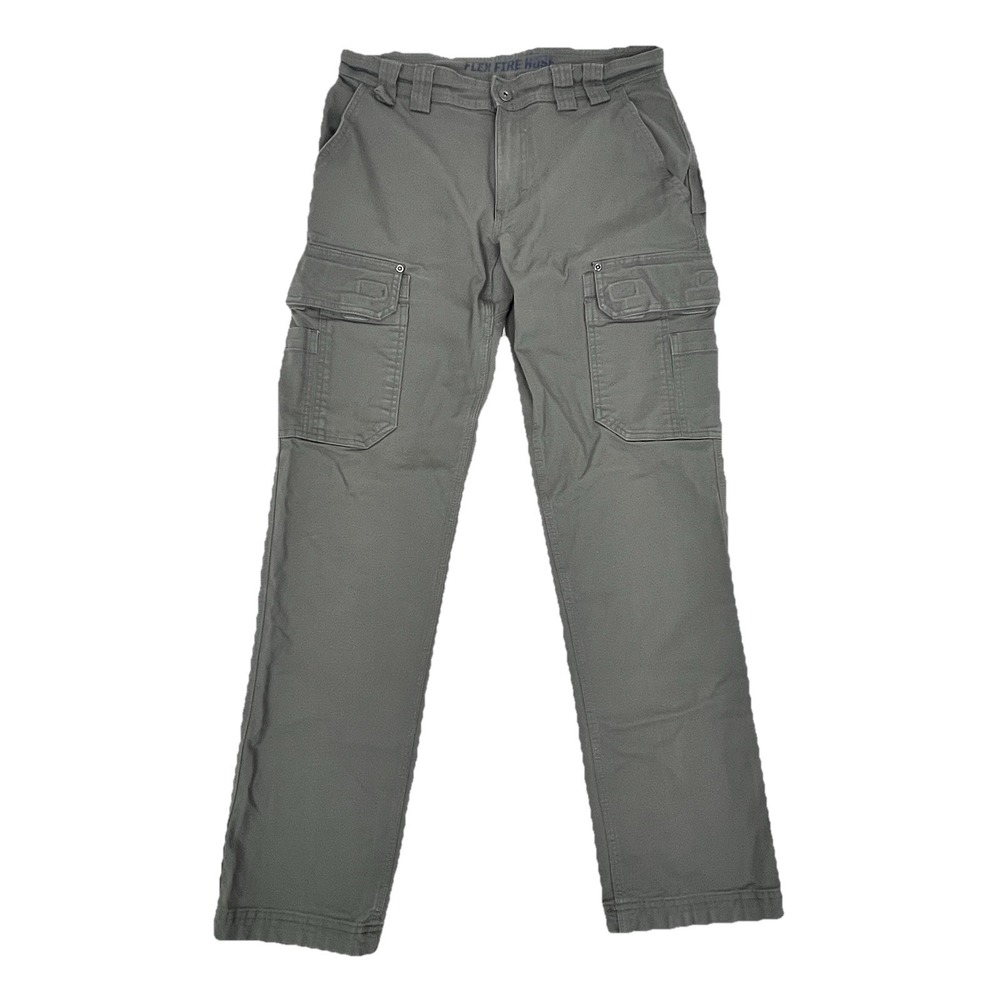 Duluth Trading Flex Fire Hose Men's 34 X 34 Slim Fit Cargo Pants Gray